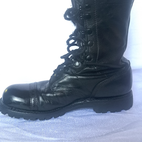 Corcoran Vlack Leather Combat Jump Boots Mens 7.5eee /Womens Size 10 - Picture 4 of 16